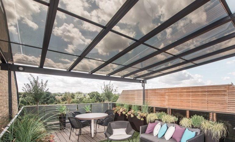 E.ON Smart Home Transparent Solar Glass Canopy
